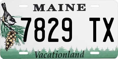 ME license plate 7829TX
