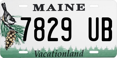 ME license plate 7829UB