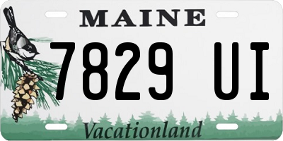 ME license plate 7829UI