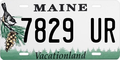 ME license plate 7829UR