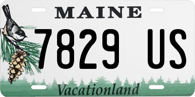 ME license plate 7829US