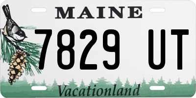 ME license plate 7829UT