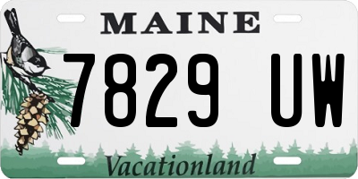 ME license plate 7829UW