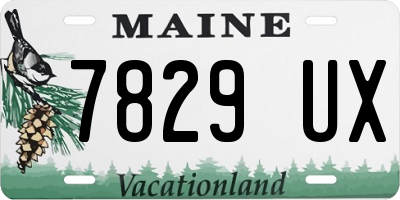 ME license plate 7829UX