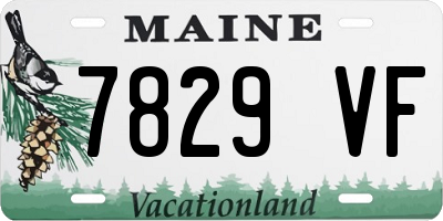 ME license plate 7829VF