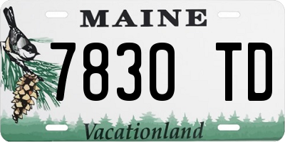 ME license plate 7830TD