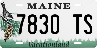 ME license plate 7830TS
