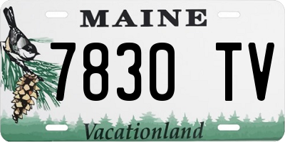 ME license plate 7830TV