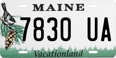 ME license plate 7830UA