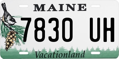 ME license plate 7830UH