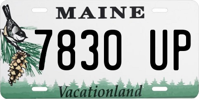 ME license plate 7830UP