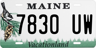 ME license plate 7830UW