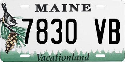 ME license plate 7830VB