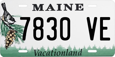 ME license plate 7830VE