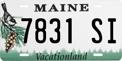 ME license plate 7831SI