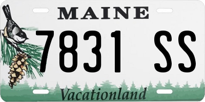 ME license plate 7831SS