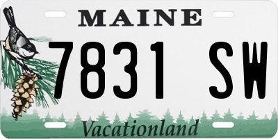 ME license plate 7831SW