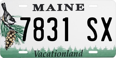 ME license plate 7831SX