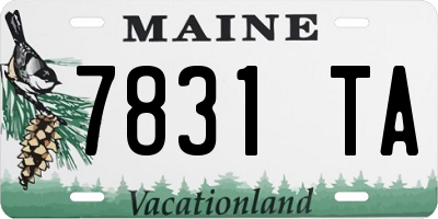 ME license plate 7831TA