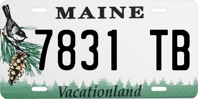 ME license plate 7831TB