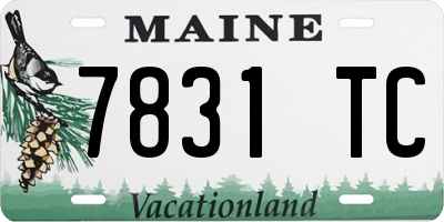 ME license plate 7831TC