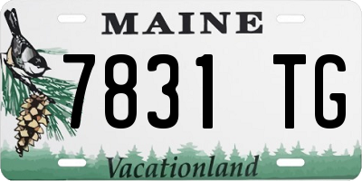 ME license plate 7831TG