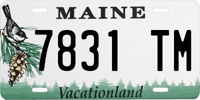 ME license plate 7831TM