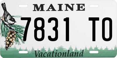 ME license plate 7831TO