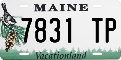 ME license plate 7831TP