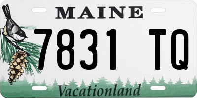 ME license plate 7831TQ