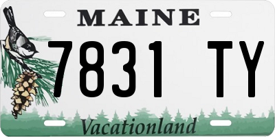 ME license plate 7831TY