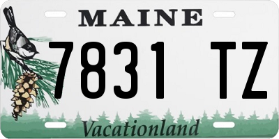 ME license plate 7831TZ