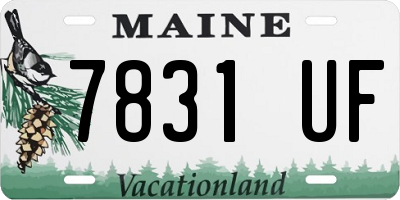 ME license plate 7831UF