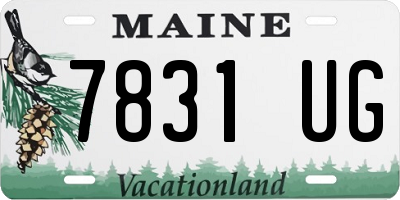 ME license plate 7831UG