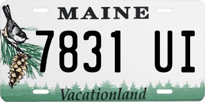 ME license plate 7831UI