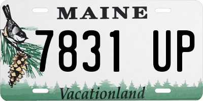 ME license plate 7831UP