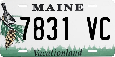 ME license plate 7831VC