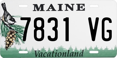 ME license plate 7831VG