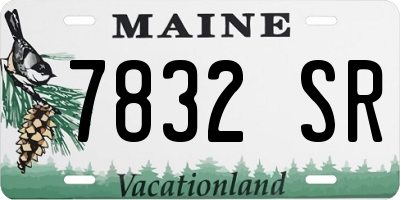 ME license plate 7832SR