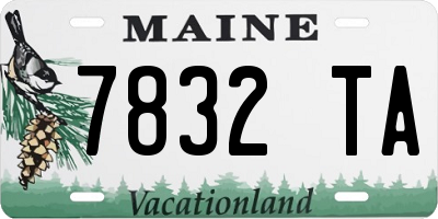 ME license plate 7832TA