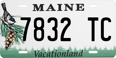 ME license plate 7832TC