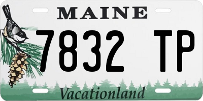 ME license plate 7832TP