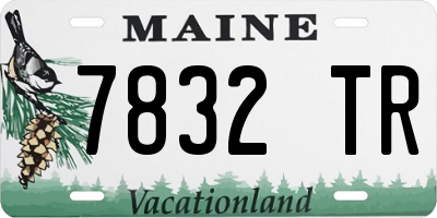 ME license plate 7832TR