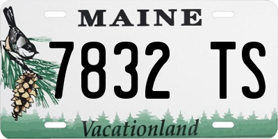 ME license plate 7832TS
