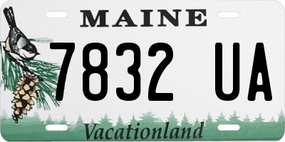 ME license plate 7832UA