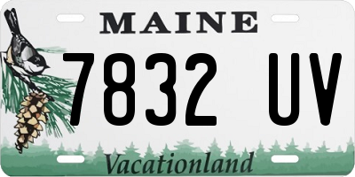 ME license plate 7832UV