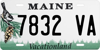 ME license plate 7832VA