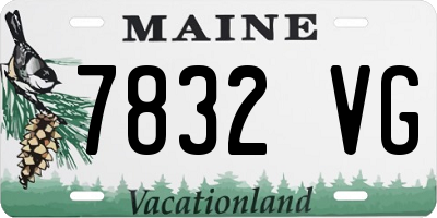 ME license plate 7832VG