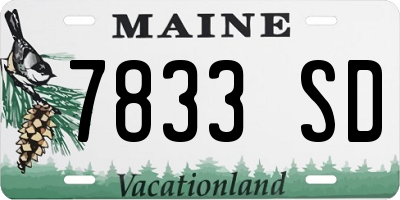 ME license plate 7833SD