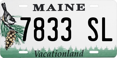 ME license plate 7833SL